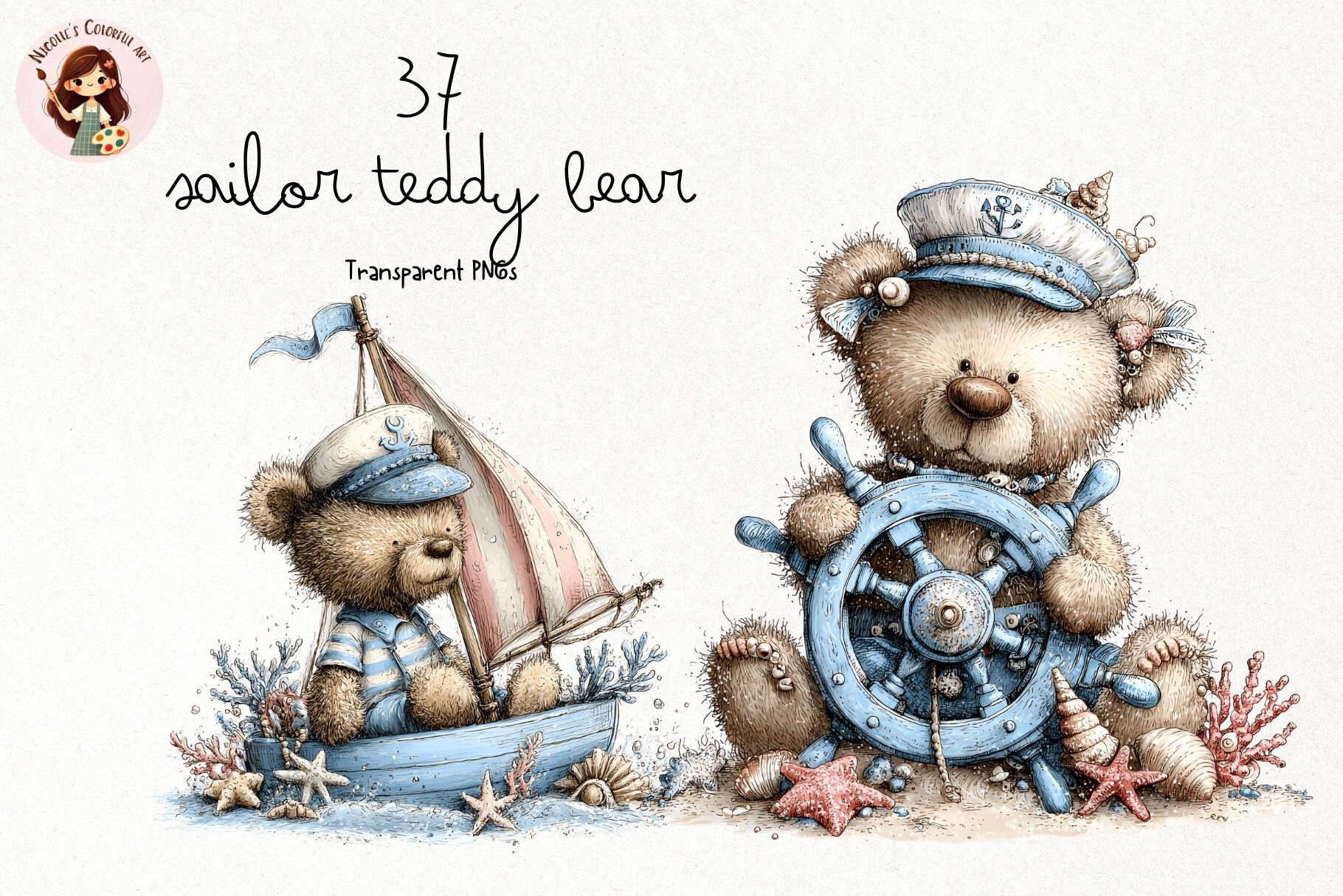 Cute Sailor Teddy Bear PNG Clipart