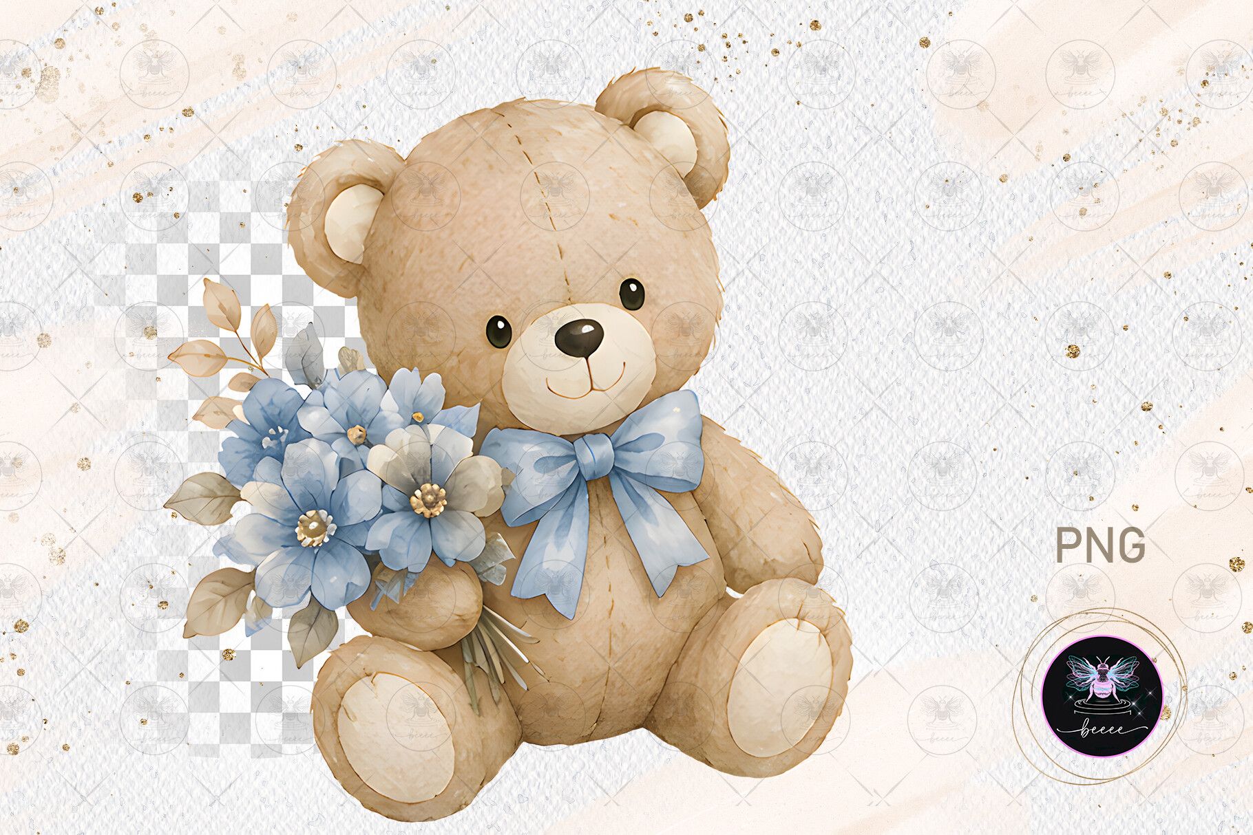 Teddy Bear Clipart Watercolor
